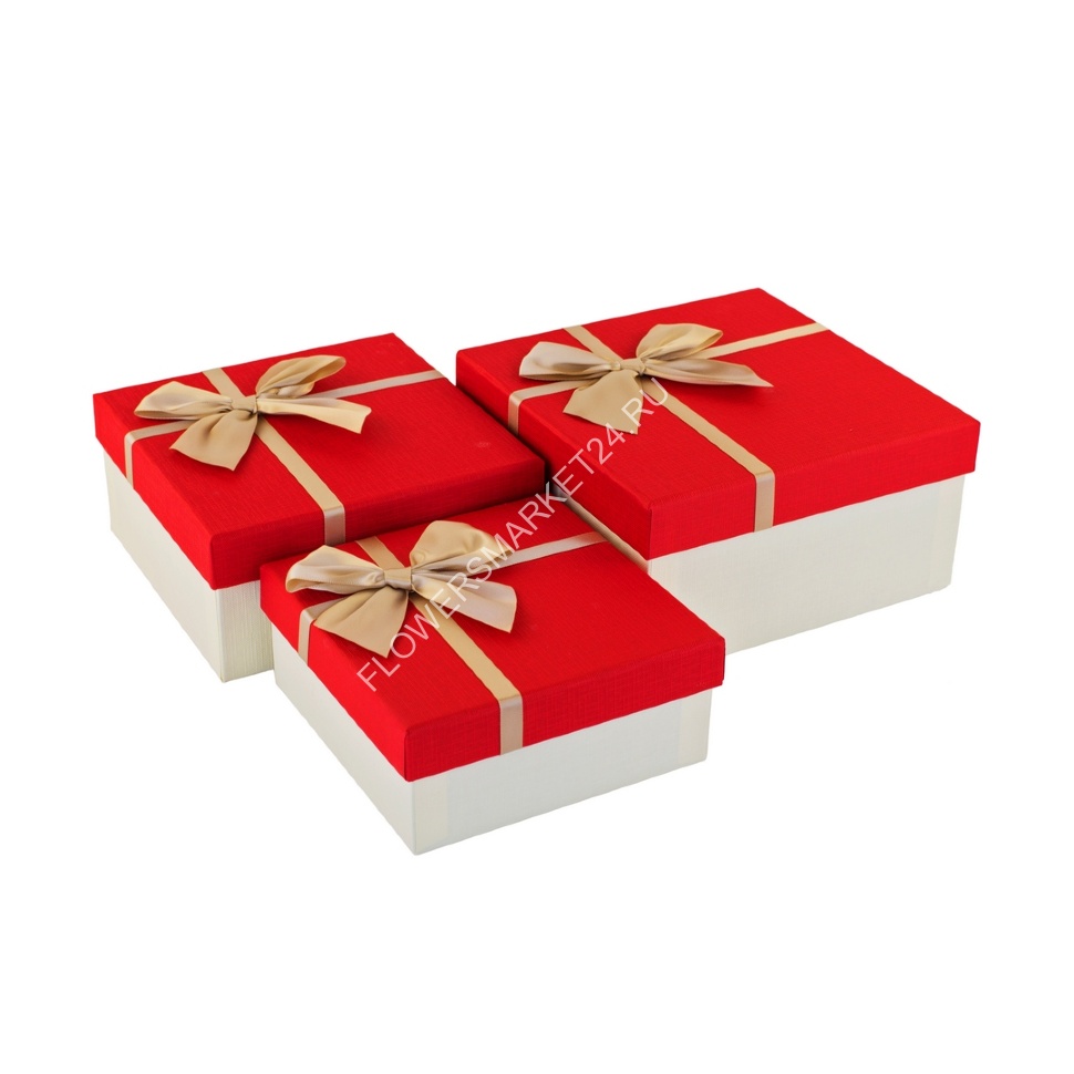 Подарочная коробка (цвет: красный / белый)